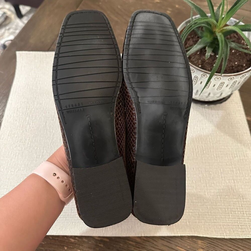 Stuart Weitzman Brown Python Embossed Comfy Leath… - image 8